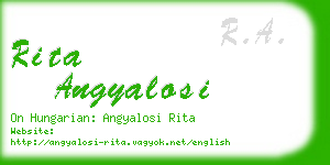 rita angyalosi business card